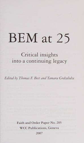 BEM at 25