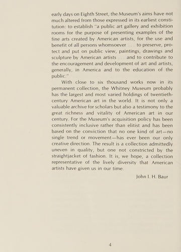 Selections from the permanent collection