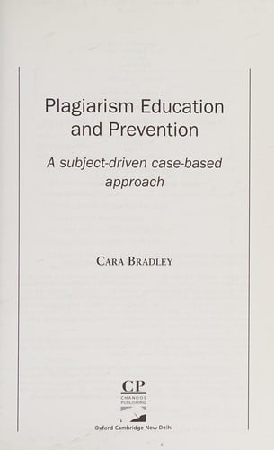 Plagiarism education and prevention