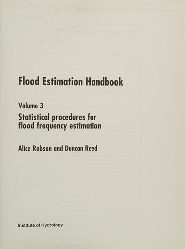 Flood estimation handbook