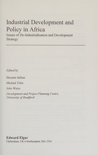 Industrial development and policy in Africa