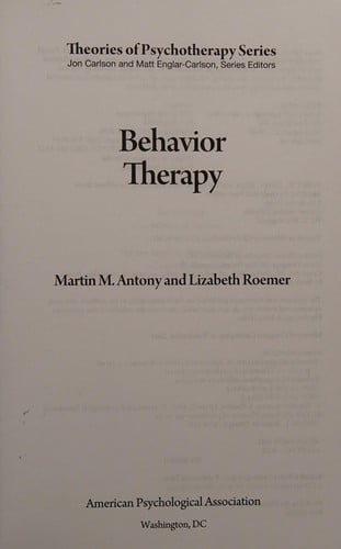 Behavior therapy