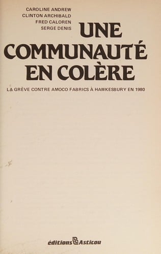 Une Communauté en colère