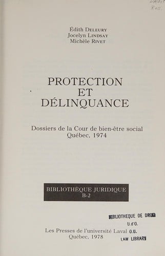 Protection et délinquance