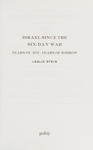 Israel since the Six-day War