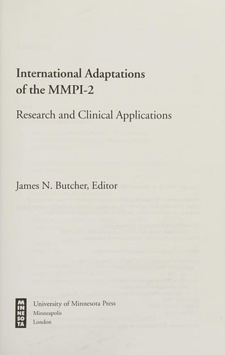 International adaptations of the MMPI-2