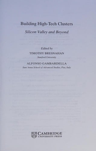 Building high-tech clusters