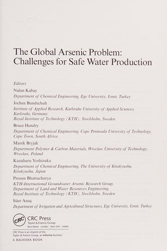 The global arsenic problem