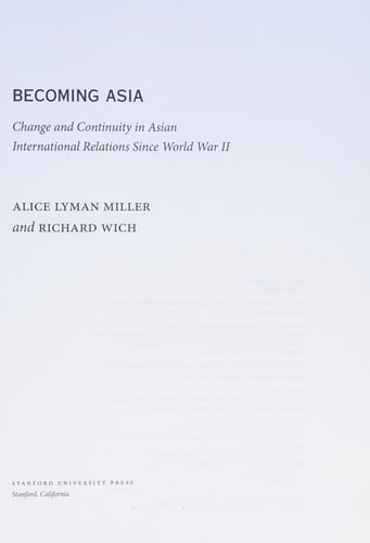 Becoming Asia
