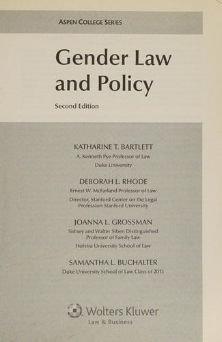 Gender law and policy
