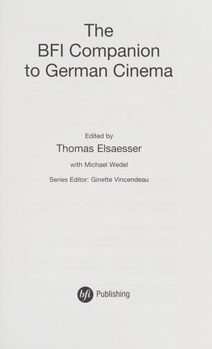 The BFI companion to German cinema