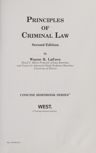 Principles of criminal law