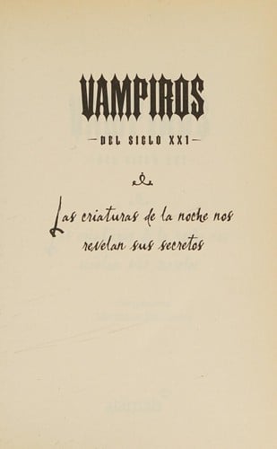 Vampiros del siglo XXI