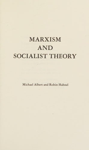 Marxism and socialist theory