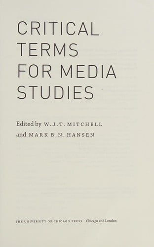 Critical terms for media studies