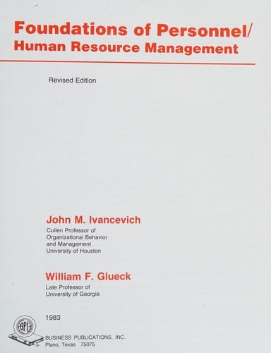 Foundations of personnel