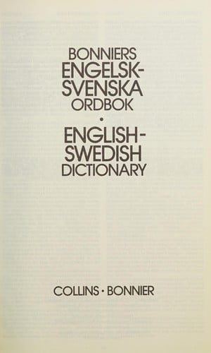 Bonniers engelsk-svenska ordbok =