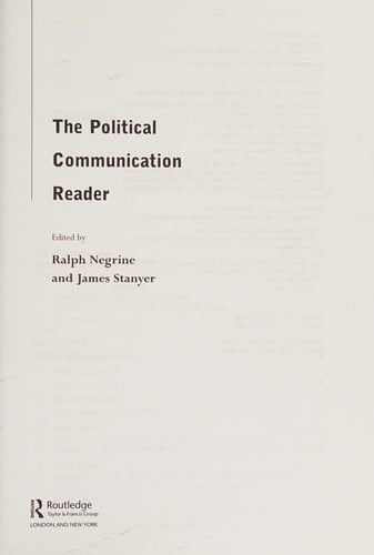 The political communication reader