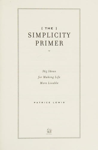 The simplicity primer