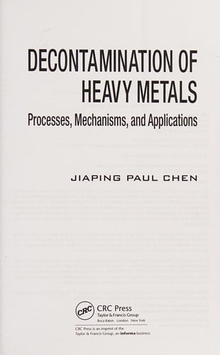 Decontamination of heavy metals