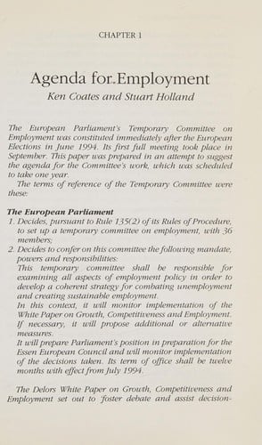 Full employment for Europe