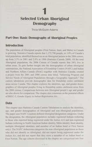 Urban Aboriginal communities in Canada