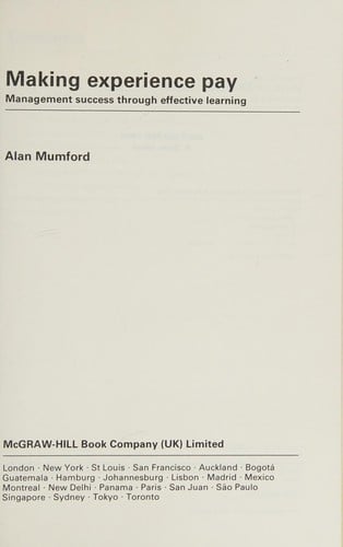 Making experience pay