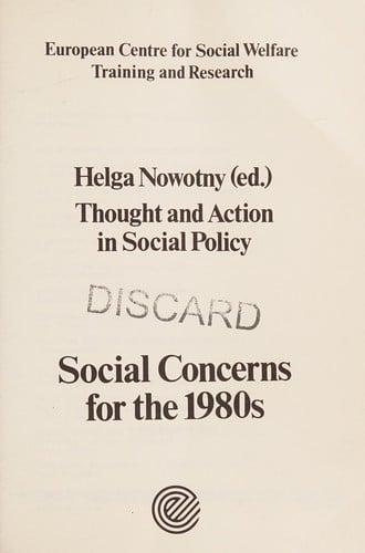 Social concerns for the 1980s