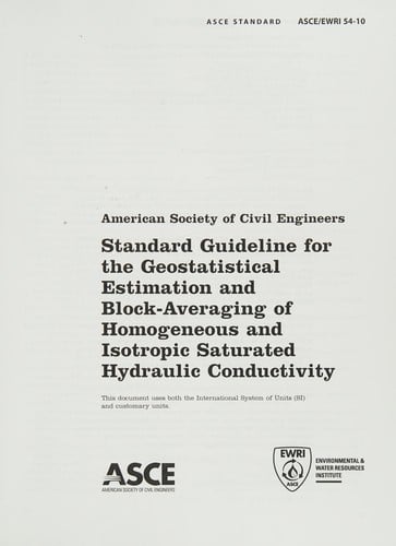 Standard guideline for the geostatistical estimation and block-averaging of homogeneous and isotropic saturated hydraulic conductivity