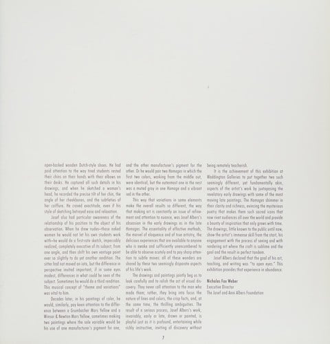 Josef Albers, works on paper and paintings