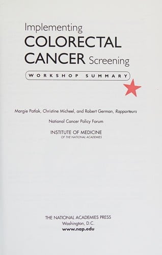 Implementing colorectal cancer screening