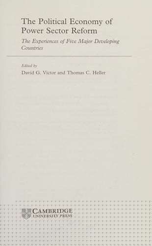 The political economy of power sector reform