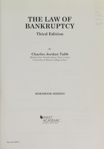 The law of bankruptcy