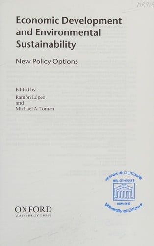 Economic development and environmental sustainability