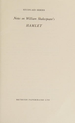 Notes on William Shakespeare's Hamlet