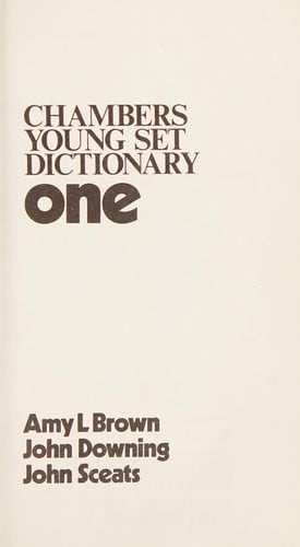 Chambers young set dictionaries