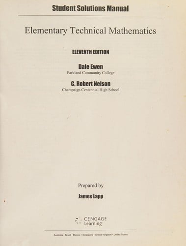 Elementary technical mathematics