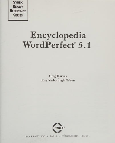 Encyclopedia WordPerfect 5.1