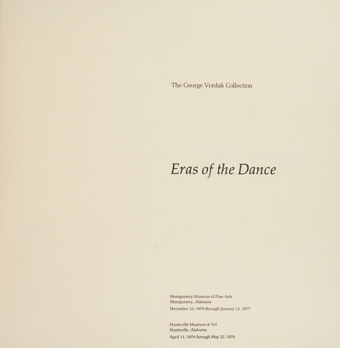 Eras of the dance
