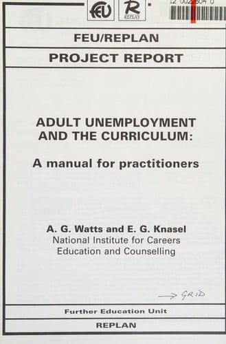Adult unemployment and the curriculum