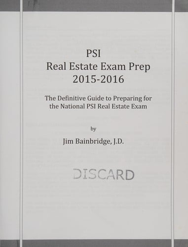 PSI real estate exam prep 2015-2016