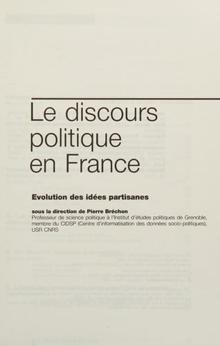 Le discours politique en France