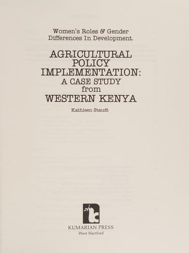 Agricultural policy implementation