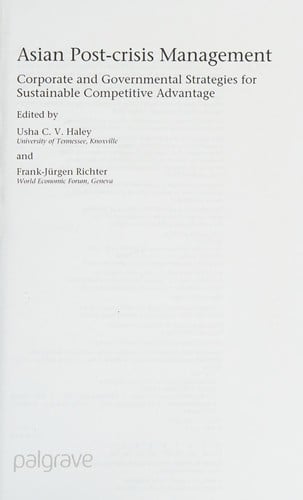 Asian post-crisis management