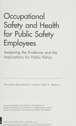 Occupational safety and health for public safety employees