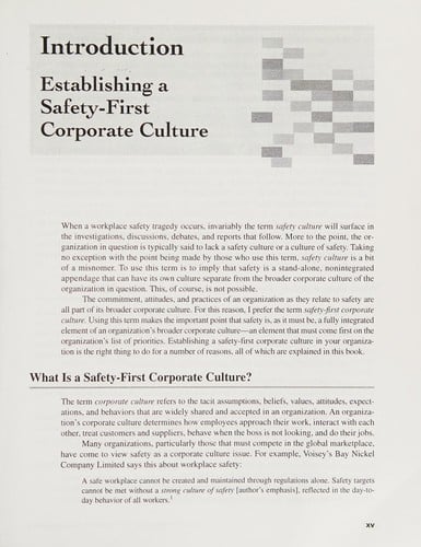 Establishing a safety-first corporate culture in your organization
