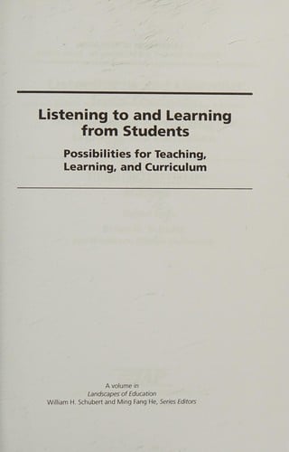 Listening to and learning from students