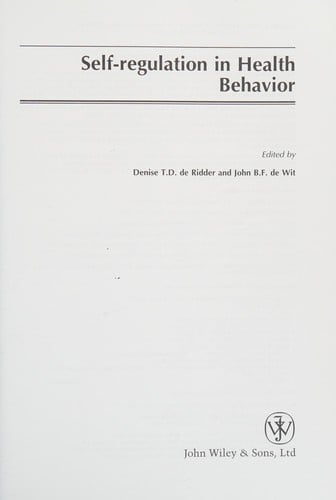Self-regulation in health behavior