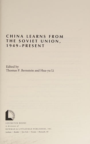 China learns from the Soviet Union, 1949-present