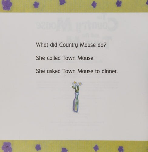 The country mouse and the town mouse